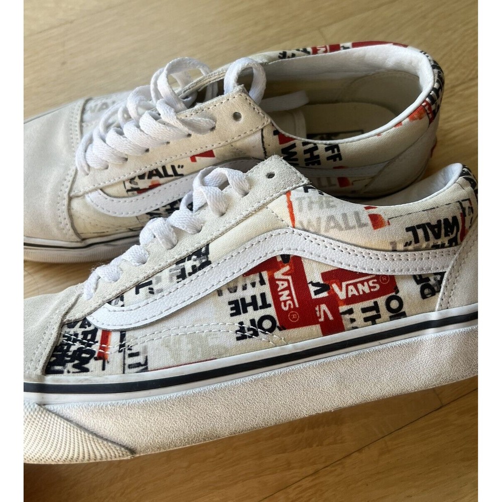 Vans Old Skool Packing Tape Tennis Shoe Mens 7.5 Womens 9 White Low Top Sneakers